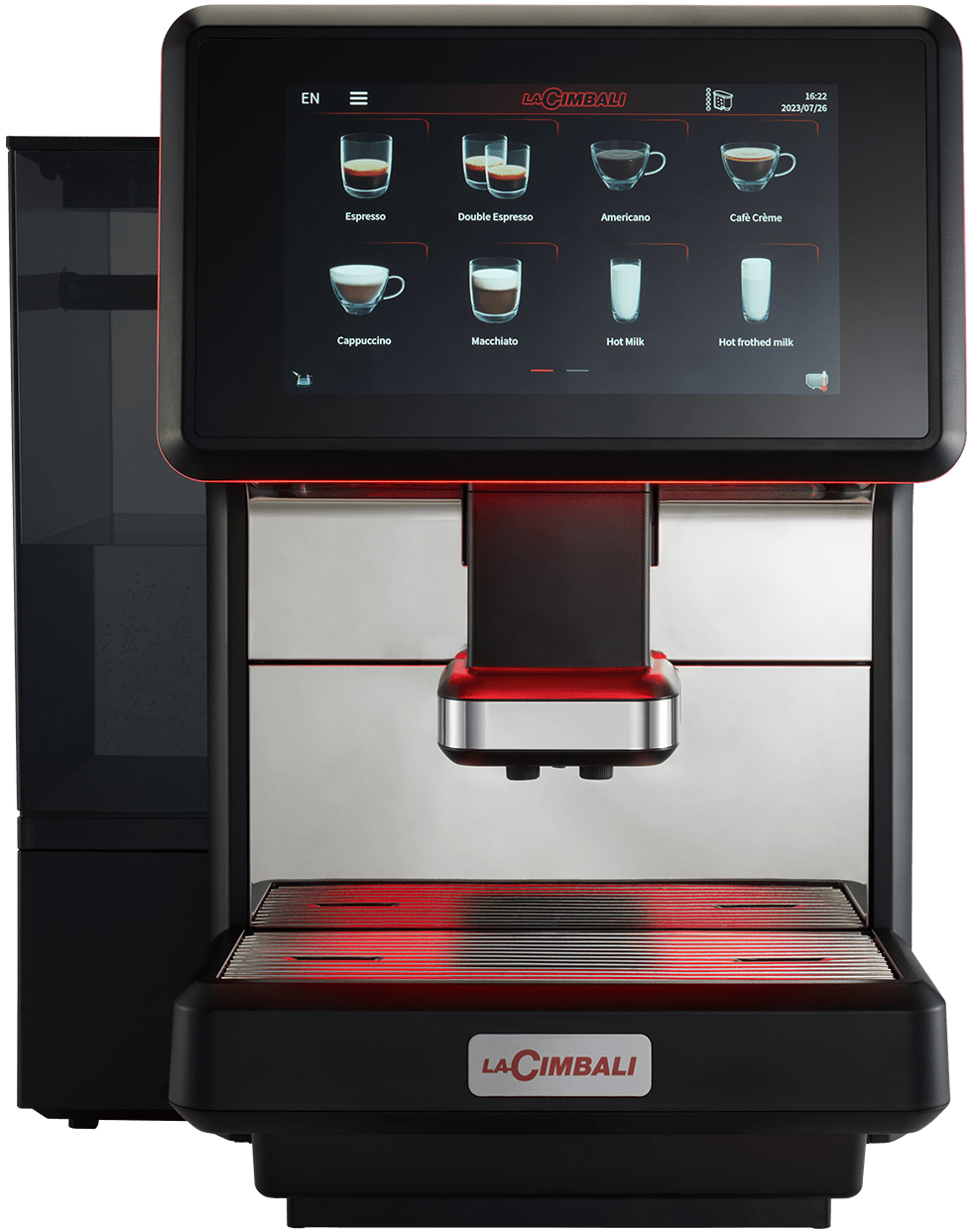 S Lite La Cimbali Coffee Machine Front Side Menu